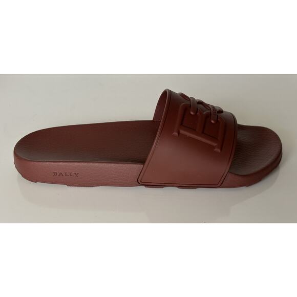 Bally Scotty Men\'s Slide Rubber Heritage Red Logo Sandals 12 US 6300475 IT NIB main image 10